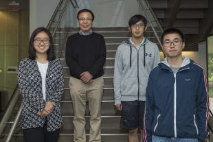Rice University physicists (from left) Ming Yi, Qimiao Si, Tong Chen and Han Wu