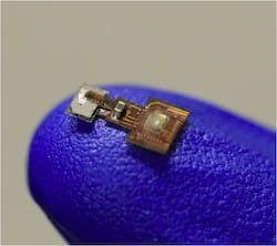 Rice University introduced the first neural implant that can be programmed and charged remotely with a magnetic field at the International Solid-State Circuits Conference. (Credit: Secure and Intelligent Micro-Systems Lab/Rice University)