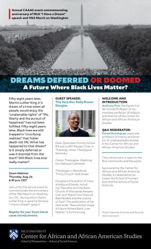 "Dreams Deferred or Doomed" Aug. 26 CAAAS event
