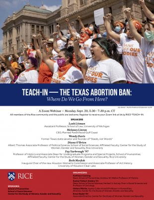 Texas Abortion Law Teach-In poster